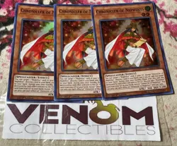 3x (M/NM) - Chronicler of Nephthys - HISU-EN003 - Super Rare 1st Edition YuGiOh - Image 1