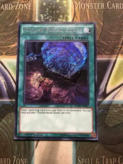 *** FOOLISH BURIAL GOODS *** ORIGINAL SECRET RARE 1ST EDITION RATE-EN065 YUGIOH! - Image 1