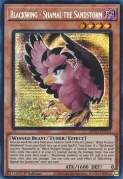 Yugioh! Blackwing - Shamal the Sandstorm - MP23-EN153 - Prismatic Secret Rare - - Image 1