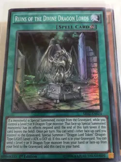 YUGIOH Ruins of the Divine Dragon Lords Super Rare 1st Edition SR02-EN024 NM - Image 1
