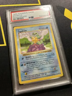 PSA 9 Shadowless Squirtle 63/102 -Vintage Graded Pokemon Card- Base Set MINT - Image 5