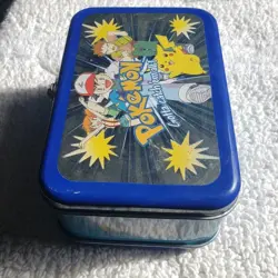 Pokemon Card Storage Box Mini Tin Accessory Network Nintendo 1998 Vintage USED - Image 2