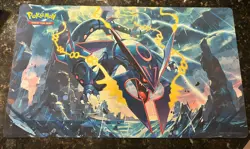 Pokemon SHINY Mega Rayquaza Premium Playmat Trading Card Game - Image 1