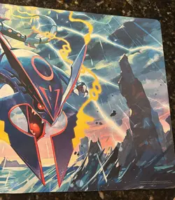 Pokemon SHINY Mega Rayquaza Premium Playmat Trading Card Game - Image 3