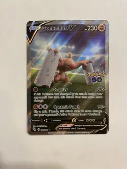 Pokemon TCG Conkeldurr v Alt Art Holo Ultra Rare Card Pokemon Go 074/078 - Image 1