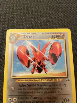 Scizor 29/75 Pokemon Neo Discovery Regular Rare Card - NM - Image 2