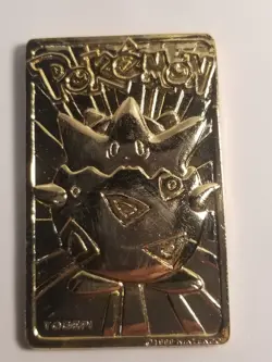 Pokemon Togepi 23K Gold Plated Card Nintendo 1999 Burger King US SELLER - Image 2