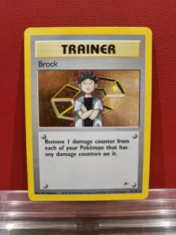 Brock 15/132 Gym Heroes Holo Rare Trainer Pokemon Card LP - Image 1