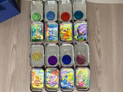 Prismatic Evolutions *EMPTY* Mini Tin Complete Set Of 8 (Tin + Card + Coin) - Image 2