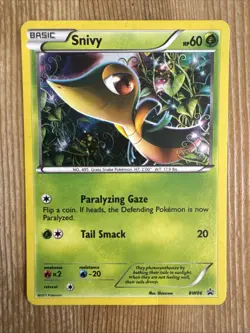 Snivy - BW06 - Pokemon Black & White Promo Ultra Rare Holo Card DMG - Image 1