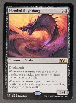MTG Card - 1x Hooded Blightfang - Core Set 2021 - NM - Magic The Gathering #104 - Image 1