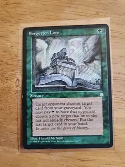 Forgotten Lore - Ice Age - MTG Magic - Uncommon - Green Sorcery - Image 1