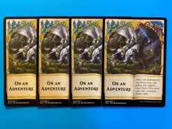 MTG 4x On An Adventure Token Throne of Eldraine Magic the Gathering x4 NM - Image 1