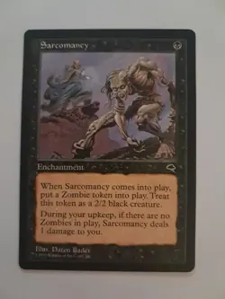 Sarcomancy HP MTG Magic the Gathering Tempest Reserved List - Image 1