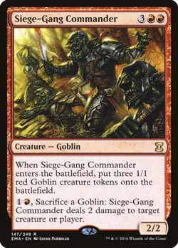 1x Siege-Gang Commander NM Eng MTG - Eternal Masters - Image 1