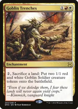 1x Goblin Trenches NM Eng MTG - Eternal Masters - Image 1