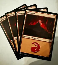 MTG Innistrad Crimson Vow L Mountain #401 PLAYSET 4x x4 - Image 1