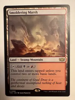 Smoldering Marsh #395 MTG Tarkir Dragonstorm TDC NM X1 - Image 1