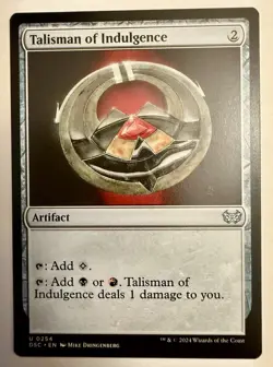 MTG Magic Talisman of Indulgence 0254 Commander: Duskmourn: House of Horror DSC - Image 1