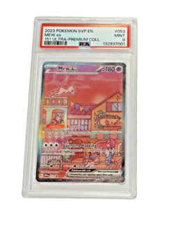 Pokemon TCG 2023 Ultra Premium Collection Mew EX Promo Card #53 PSA 9 Mint - Image 1