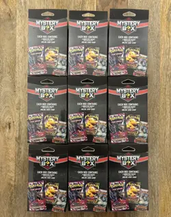 9 Pokemon Mystery Boxes Chase Seeded 1:10 Team Rocket Chance 3 Booster Packs - Image 2