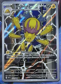 2025 Near Mint Pokemon Galvantula 117/086 White Flare Illustration Rare NM - Image 1