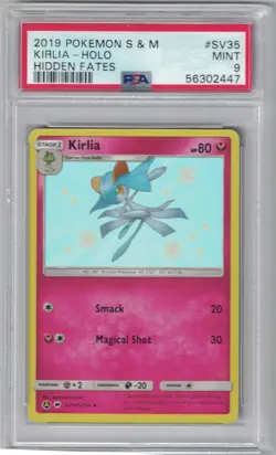 2019 Pokemon PSA 9 Kirlia Holo Hidden Fates #SV35 - Image 1
