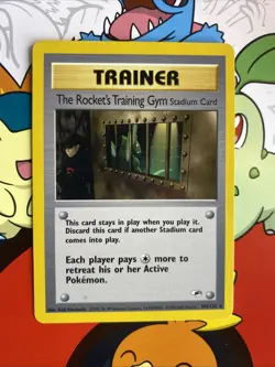 POKEMON THE ROCKET'S TRAINING GYM 104/132 RARE TRAINER GYM HEROES LP - Image 1