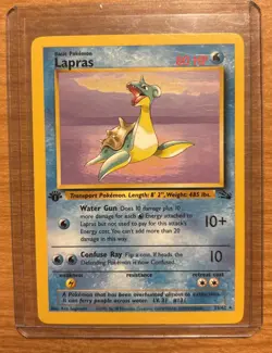 Pokemon Lapras 25/62 Fossil 1st Edition Vintage Non-Holo Rare NM NP - Image 1