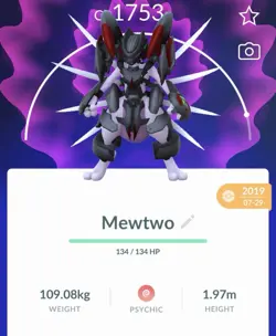 Pokemon Go PTC Acc, Guaranteed Lucky Armor Mewtwo - Image 1