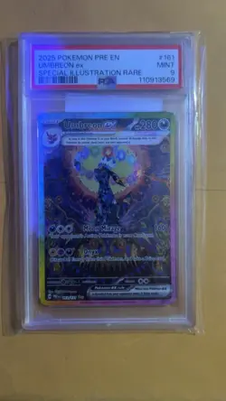 2025 POKEMON PRE EN-PRISMATIC EVOLUTIONS #161 UMBREON EX PSA 9 - Image 1