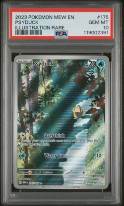 2023 POKEMON MEW EN-151 ILLUSTRATION RARE #175 PSYDUCK PSA 10 - Image 1
