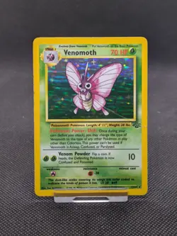 Venomoth 13/64 Jungle Set Holo Rare Pokemon WOTC Played - Image 1