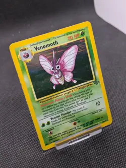 Venomoth 13/64 Jungle Set Holo Rare Pokemon WOTC Played - Image 2