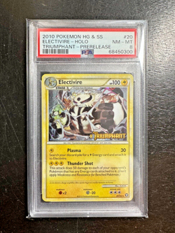 PSA 8 NM-MT Electivire Prerelease Holo 2010 Pokemon HG & SS Triumphant #20 - Image 1