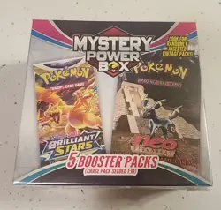 Pokemon Mystery Power Box Chase Pack Seeded 1:10 (5 Booster Packs) NEW SEALED - Image 1