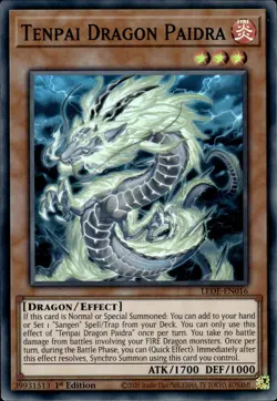 Tenpai Dragon Paidra - Super Rare 1st Edition LEDE-EN016 - NM - YuGiOh - Image 1