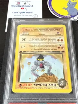 PSA 9 Dark Machoke 40/82 1st Edition Team Rocket 2000 Pokemon Card - Image 2