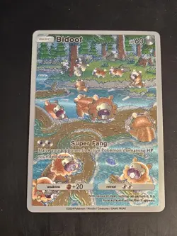 Bidoof 177/155 Pokemon TCG Pocket Space-Time Smackdown Textured Fanart Card - Image 2