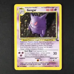 Pokemon TCG Gengar Fossil Holo Rare Card 5/62 NM Condition - Image 1
