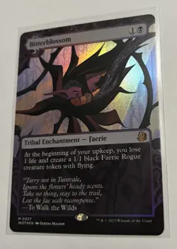 MTG Bitterblossom Foil Borderless Mythic Card WOT, 27, M/Nm Condition - Image 3