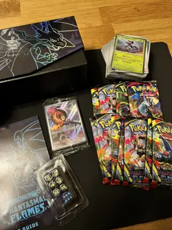 Pokemon Phantasmal Flames ETB - NM sealed Charcadet promo included + 250+ cards - Image 1