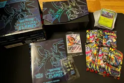 Pokemon Phantasmal Flames ETB - NM sealed Charcadet promo included + 250+ cards - Image 3