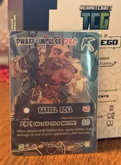 Hermitcraft TCG Alter Ego - HOLO/FOIL Dwarf Impulse Card - Comes In CREO Sleeve - Image 3