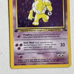 Pokemon TCG Hypno Fossil Holo Card 1st Edition Rare 8/62 LP - Image 5