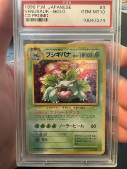1998 Pokemon Venusaur Holo CD Promo Card PSA 10 - Image 1