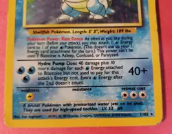 Blastoise 2/102 Base Set Pokemon Card Unlimited Holo Rare Moderate Heavy Play - Image 2