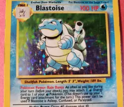 Blastoise 2/102 Base Set Pokemon Card Unlimited Holo Rare Moderate Heavy Play - Image 3