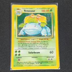 Venusaur - 15/102 - Holo Rare - Base Set - Unlimited - Pokemon Card - MP - Image 1