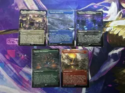 MTG - Kamigawa Neon Dynasty BORDERLESS Lands - Boseiju, Otawara, Takenuma Etc. - Image 1